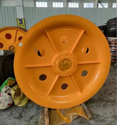 Roue de poulie de câble en acier forgé pour grue