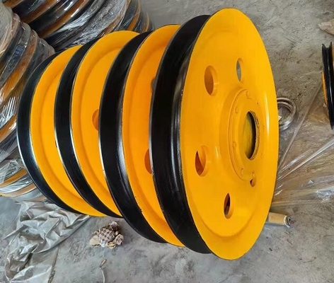Roue de poulie de câble en acier forgé pour grue