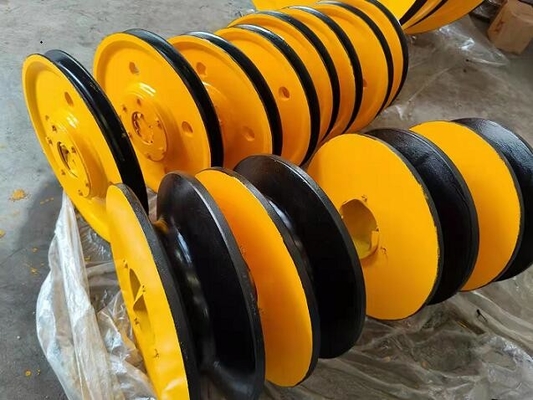 Roue de poulie de câble en acier forgé pour grue