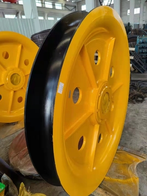 Roue de poulie de câble en acier forgé pour grue