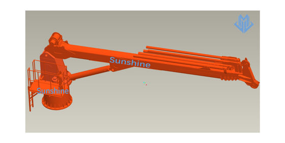 grue marine de boom télescopique hydraulique électrique de 0.85t31m pour le navire en mer de service