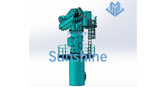 grue marine de boom pliable hydraulique électrique de 2.5t22m pour le navire en mer de soutien