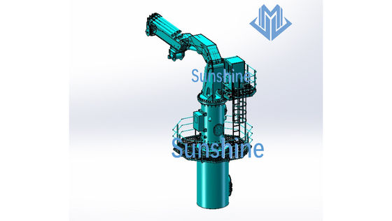 grue marine de boom pliable hydraulique électrique de 2.5t22m pour le navire en mer de soutien
