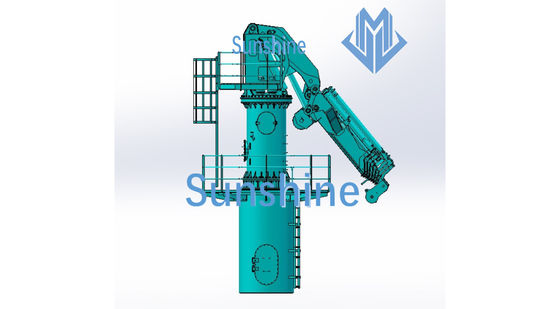 grue marine de boom pliable hydraulique électrique de 2.5t22m pour le navire en mer de soutien