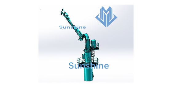 grue marine de boom pliable de 3t22m pour le navire en mer à bord de soutien