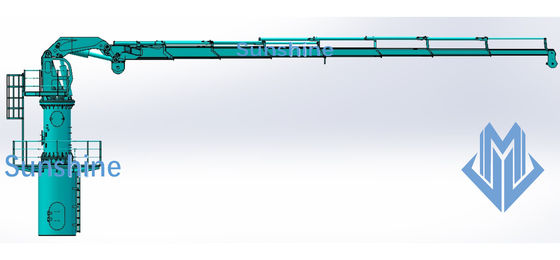 grue marine de boom pliable de 3t22m pour le navire en mer à bord de soutien
