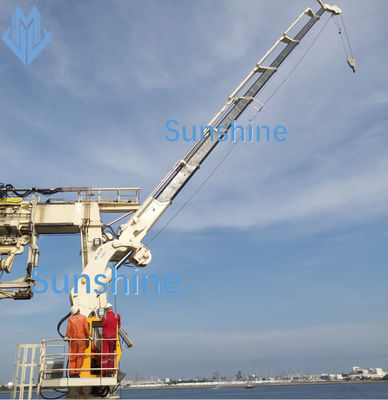 grue marine de boom pliable de 3t22m pour le navire en mer à bord de soutien