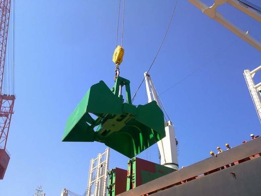 Seau hydraulique électrique de grippage de bloc supérieur de mètre de 10 cubes pour le déchargement de matériaux en vrac