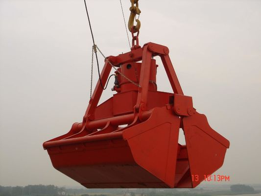 Seau hydraulique électrique de grippage de bloc supérieur de mètre de 10 cubes pour le déchargement de matériaux en vrac