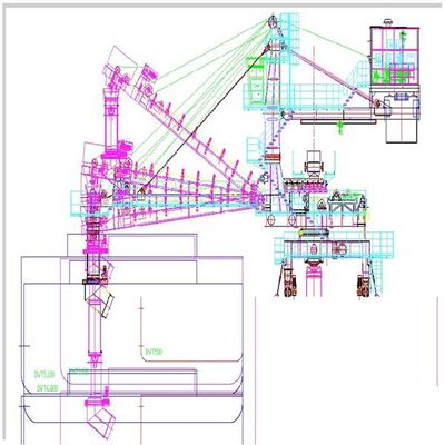 Type chargeur de ceinture de continuité de la capacité de chargement 4000t/H de bateau