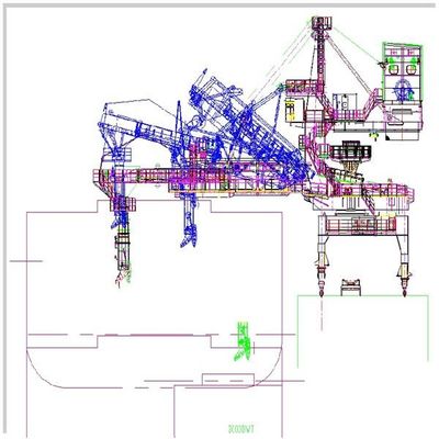 Type chargeur de ceinture de continuité de la capacité de chargement 4000t/H de bateau