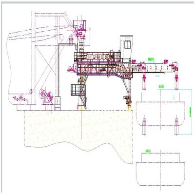 système de chargement de bateau de 1800 t/h pour la manutention du fret en vrac chimique