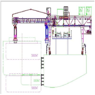 Le type chargeurs de ceinture de capacité de 5000 Tph de bateau entassent en vrac manipulation du matériel