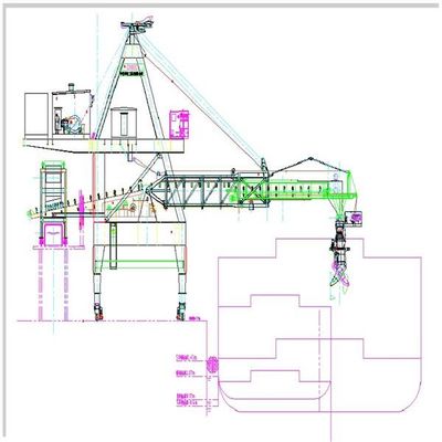 Chargeur à vis de bateau pour la manipulation matérielle en vrac sur le terminal de port maritime