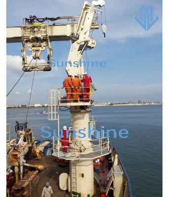 Grue marine de boom pliable hydraulique électrique installée sur le navire multi de but