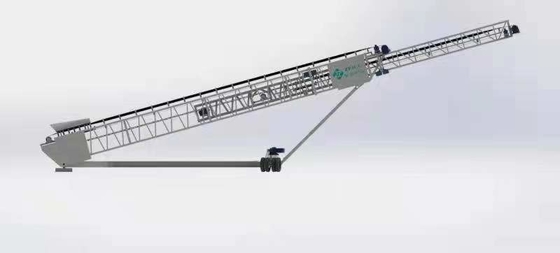 Convoyeur radial d'empileur de ceinture télescopique mobile ou manipulation du matériel en vrac 800 t/h