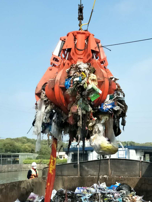 Seaux hydrauliques de grippage de peau d'orange pour la manipulation de déchets