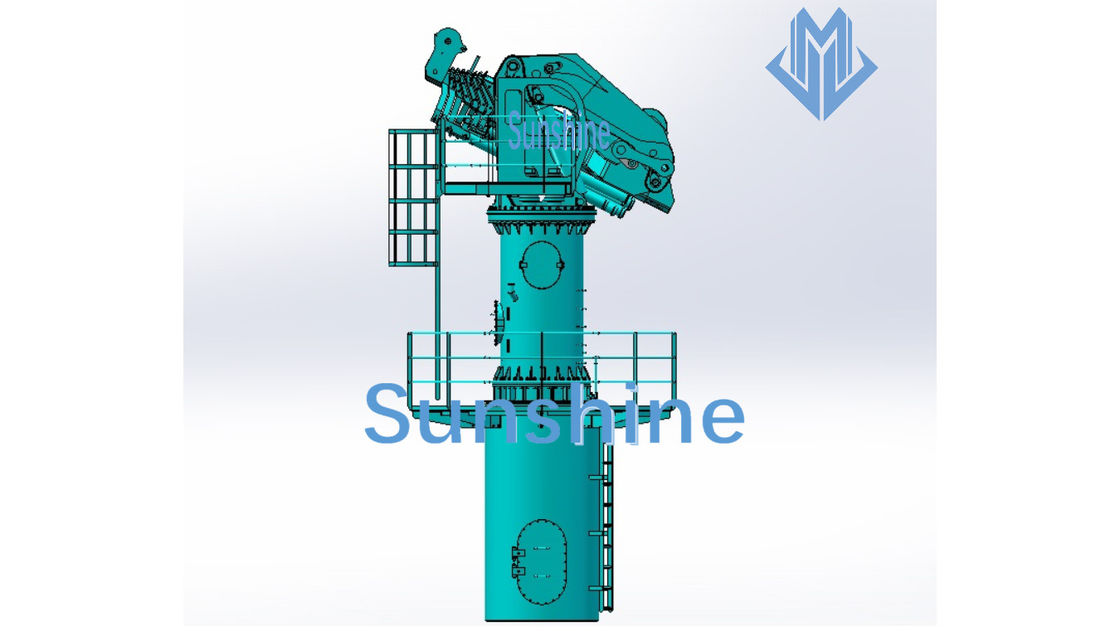 grue marine de boom pliable hydraulique électrique de 2.5t22m pour le navire en mer de soutien
