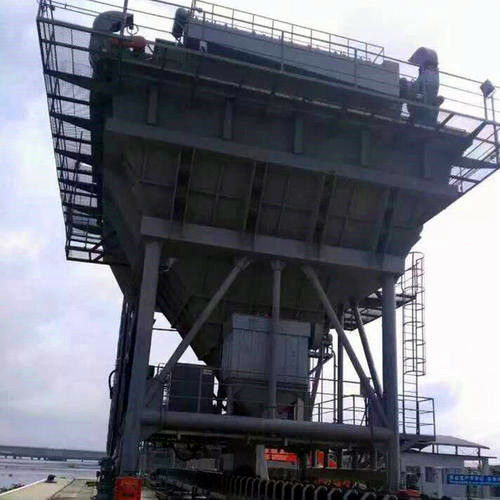 Trémie d'Eco commandée par poussière de type cassette pour le déchargement de granule en bois de terminal de port maritime